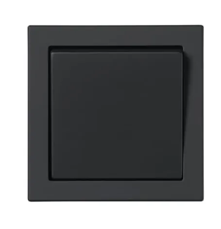 MFZ 2GANG 1WAY SWITCH 16A 7X7 BLACK
