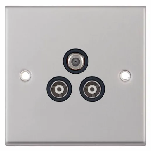 MFZ TRIPLE SATELITE SOCKET 7X7 GRAY