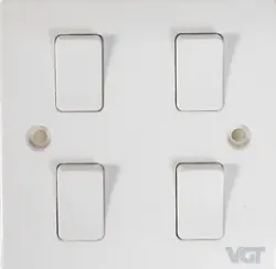 VGT 4GANG 1WAY SWITCH 10A 7X7